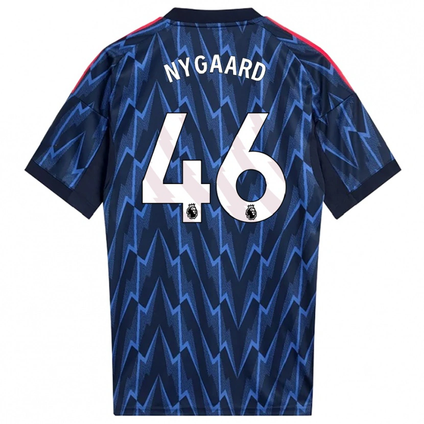 Danxen Mujer Camiseta Lucas Nygaard #46 Marino Rojo 2ª Equipación 2025/26 La Camisa México