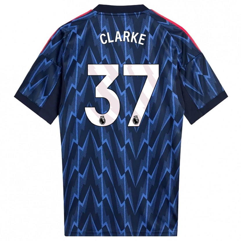 Danxen Mujer Camiseta Brayden Clarke #37 Marino Rojo 2ª Equipación 2025/26 La Camisa México