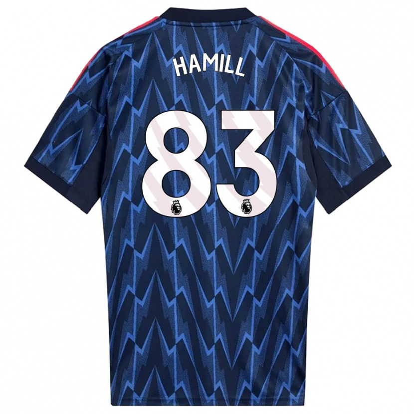 Danxen Mujer Camiseta Callan Hamill #83 Marino Rojo 2ª Equipación 2025/26 La Camisa México