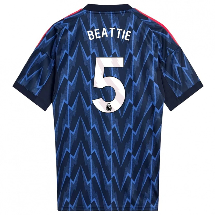 Danxen Mujer Camiseta Jen Beattie #5 Marino Rojo 2ª Equipación 2025/26 La Camisa México