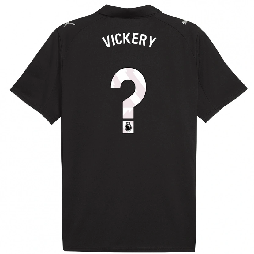 Danxen Mujer Camiseta Ben Vickery #0 Negro Blanco 2ª Equipación 2025/26 La Camisa México