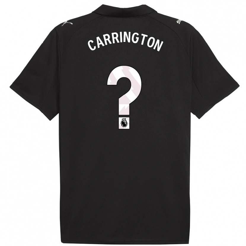 Danxen Mujer Camiseta Theo Carrington #0 Negro Blanco 2ª Equipación 2025/26 La Camisa México