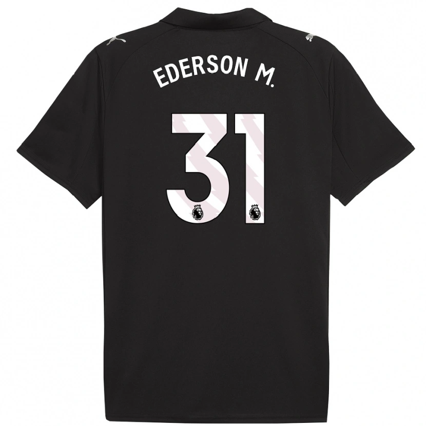 Danxen Mujer Camiseta Ederson #31 Negro Blanco 2ª Equipación 2025/26 La Camisa México