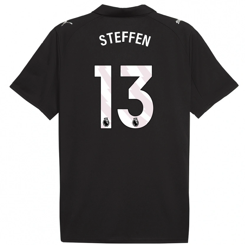 Danxen Mujer Camiseta Zack Steffen #13 Negro Blanco 2ª Equipación 2025/26 La Camisa México