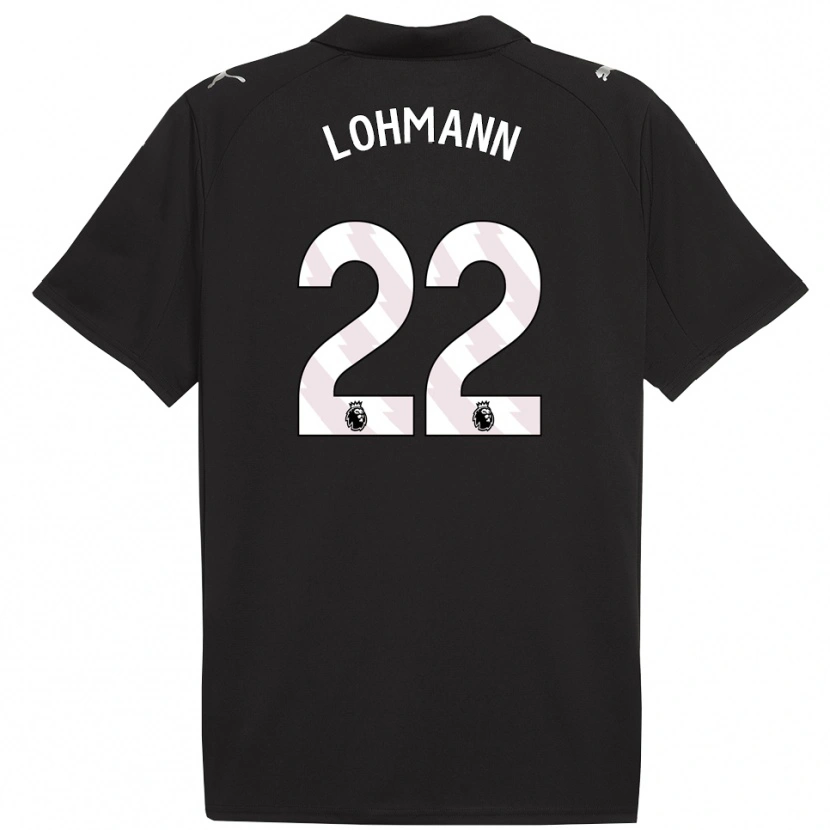 Danxen Mujer Camiseta Sydney Lohmann #22 Negro Blanco 2ª Equipación 2025/26 La Camisa México