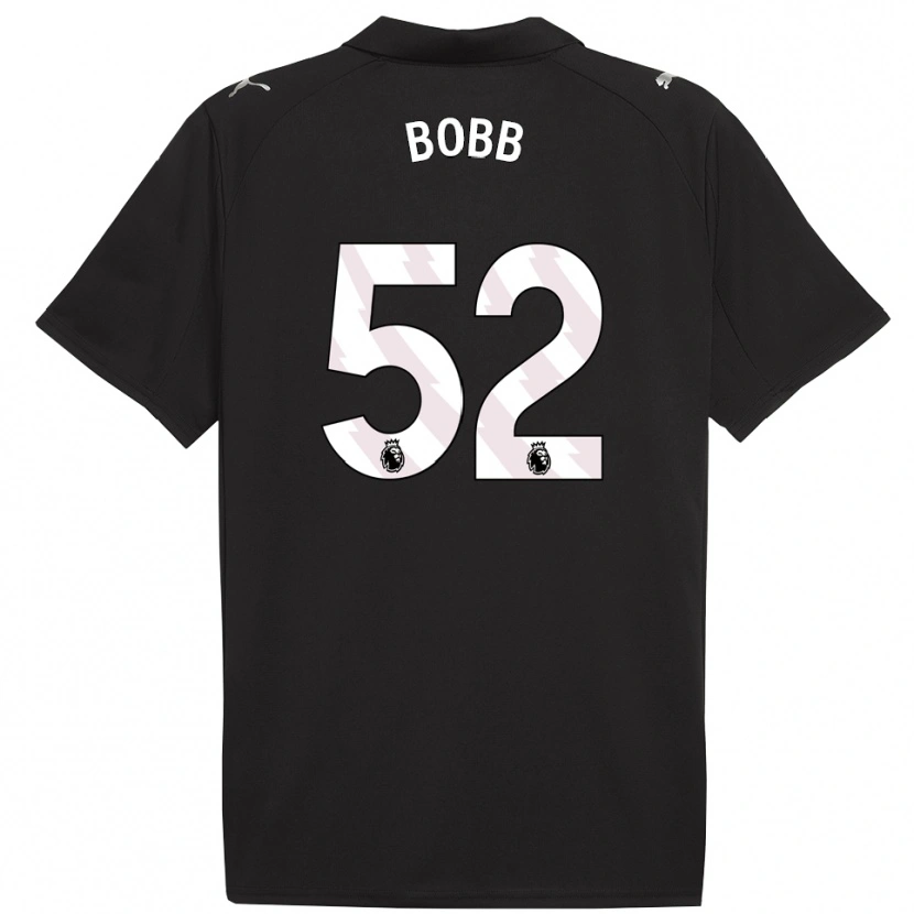 Danxen Mujer Camiseta Oscar Bobb #52 Negro Blanco 2ª Equipación 2025/26 La Camisa México