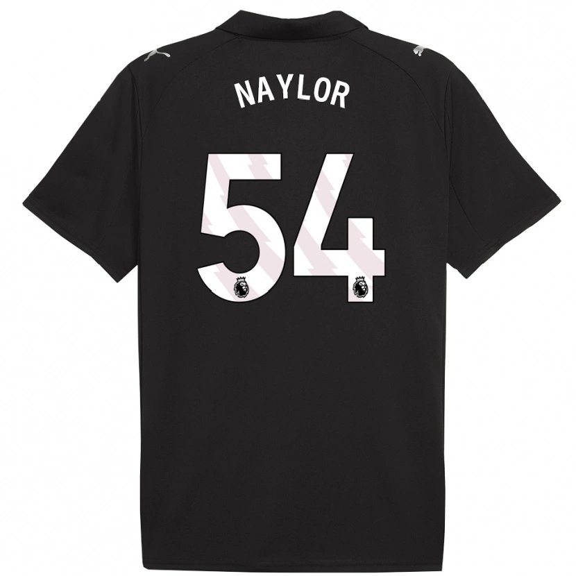 Danxen Mujer Camiseta Seb Naylor #54 Negro Blanco 2ª Equipación 2025/26 La Camisa México
