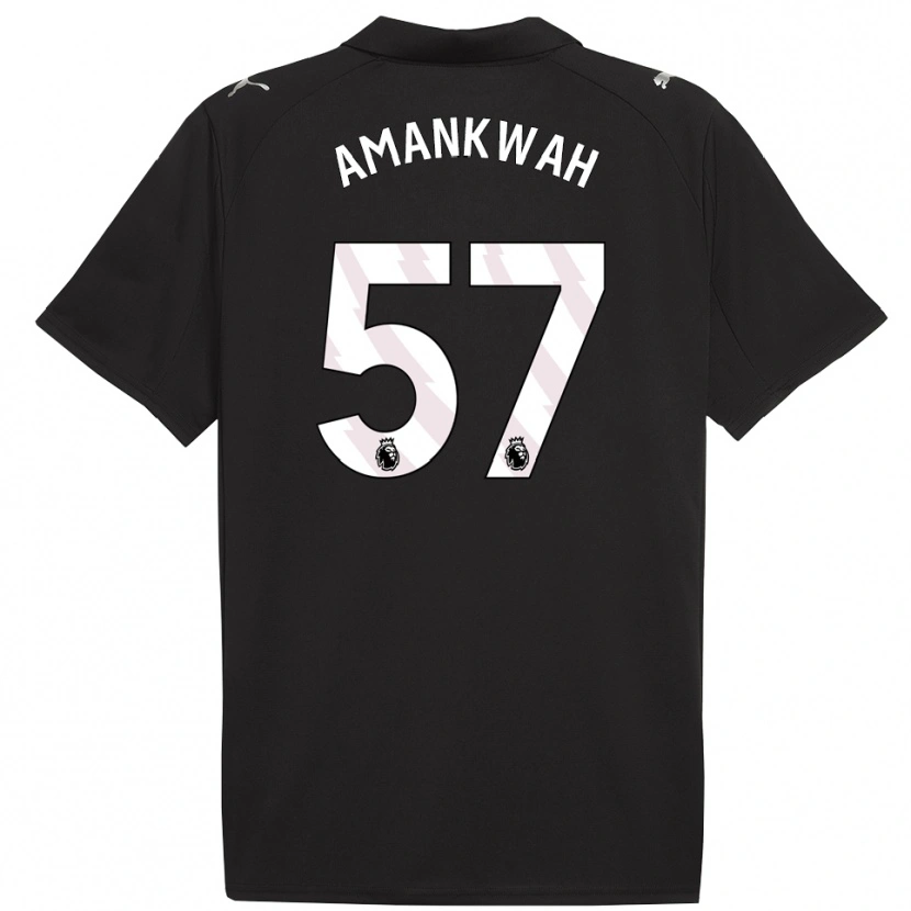 Danxen Mujer Camiseta Yeboah Amankwah #57 Negro Blanco 2ª Equipación 2025/26 La Camisa México