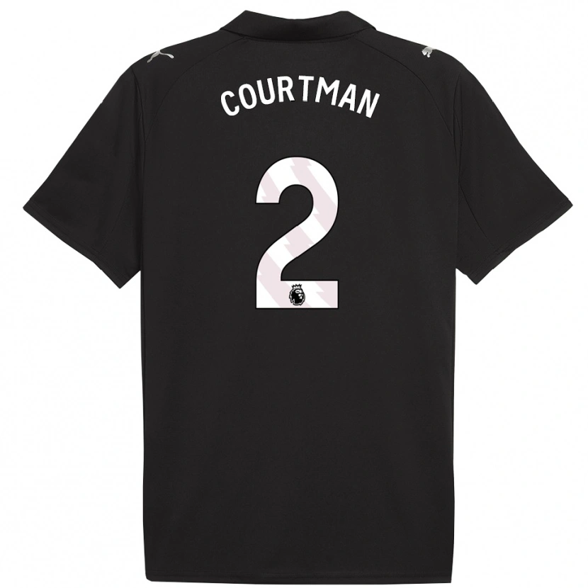 Danxen Mujer Camiseta Charlie Courtman #2 Negro Blanco 2ª Equipación 2025/26 La Camisa México