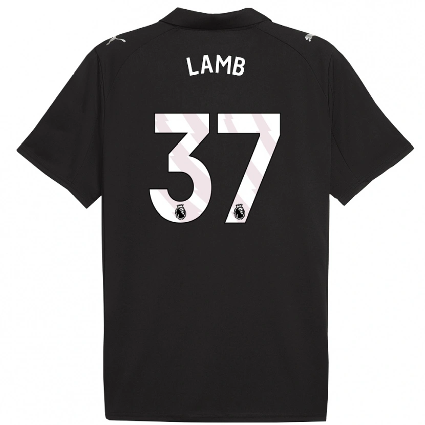 Danxen Mujer Camiseta Teddie Lamb #37 Negro Blanco 2ª Equipación 2025/26 La Camisa México