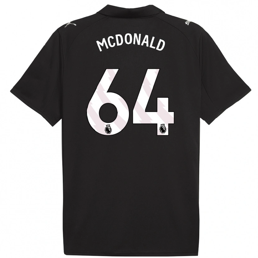 Danxen Mujer Camiseta Rowan Mcdonald #64 Negro Blanco 2ª Equipación 2025/26 La Camisa México