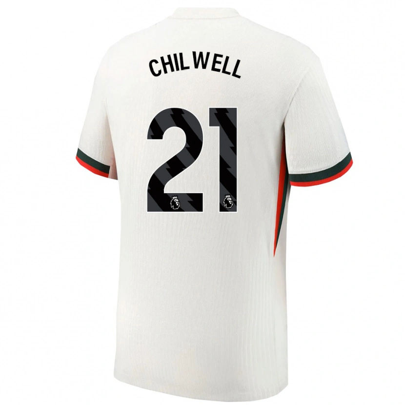 Danxen Mujer Camiseta Ben Chilwell #21 Blanco Verde 2ª Equipación 2025/26 La Camisa México