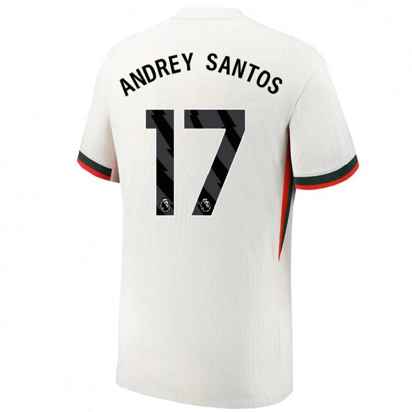 Danxen Mujer Camiseta Andrey Santos #17 Blanco Verde 2ª Equipación 2025/26 La Camisa México