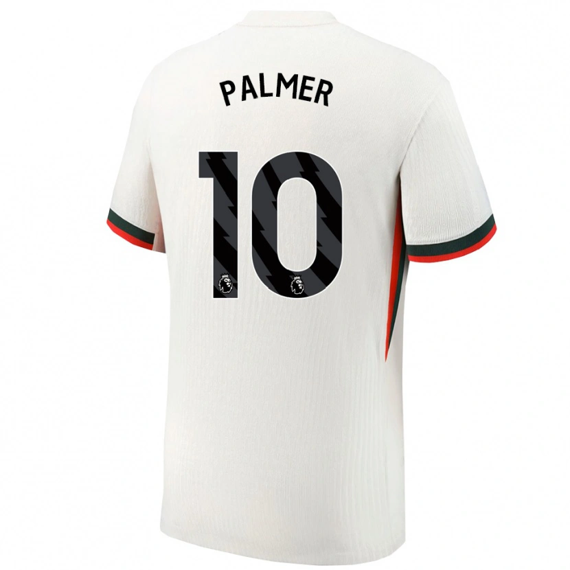 Danxen Mujer Camiseta Cole Palmer #10 Blanco Verde 2ª Equipación 2025/26 La Camisa México