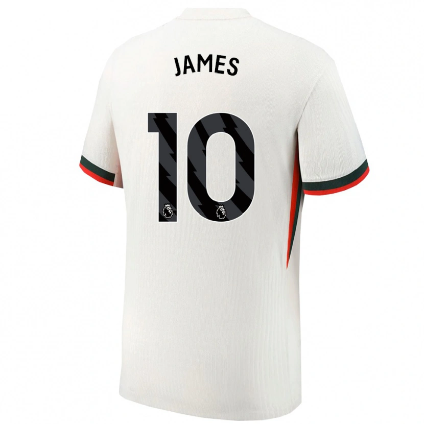 Danxen Mujer Camiseta Lauren James #10 Blanco Verde 2ª Equipación 2025/26 La Camisa México