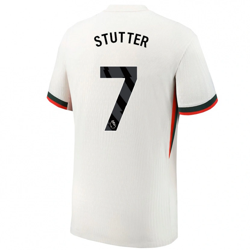 Danxen Mujer Camiseta Ronnie Stutter #7 Blanco Verde 2ª Equipación 2025/26 La Camisa México