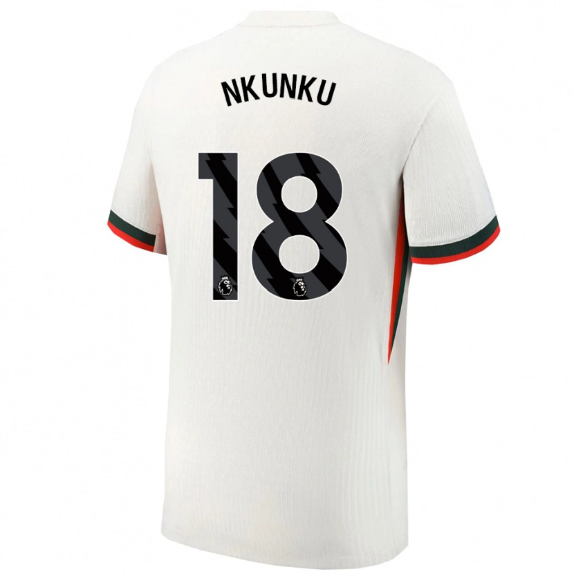Danxen Mujer Camiseta Christopher Nkunku #18 Blanco Verde 2ª Equipación 2025/26 La Camisa México