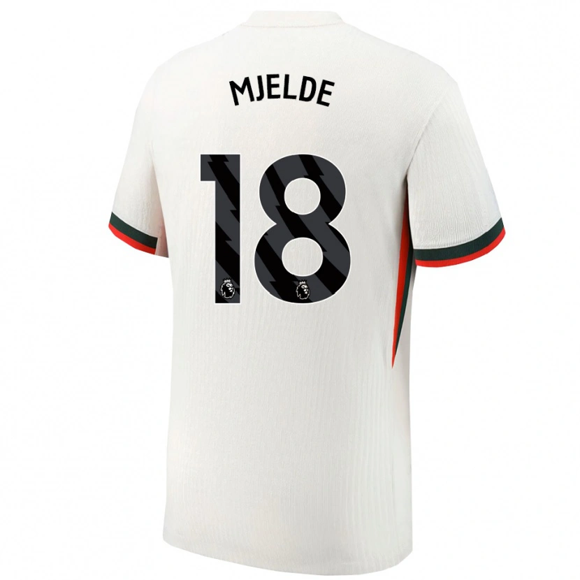 Danxen Mujer Camiseta Maren Mjelde #18 Blanco Verde 2ª Equipación 2025/26 La Camisa México