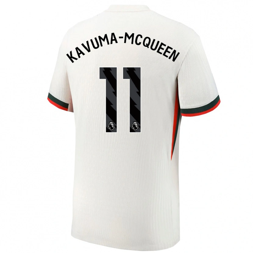 Danxen Mujer Camiseta Ryan Kavuma-Mcqueen #11 Blanco Verde 2ª Equipación 2025/26 La Camisa México