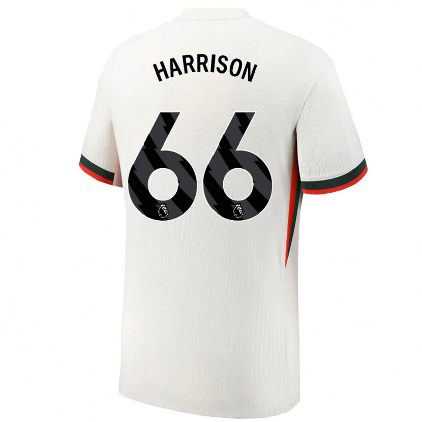 Danxen Mujer Camiseta Ollie Harrison #66 Blanco Verde 2ª Equipación 2025/26 La Camisa México