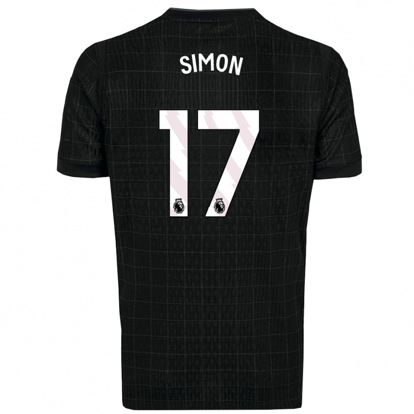 Danxen Mujer Camiseta Kyah Simon #17 Negro Gris 2ª Equipación 2025/26 La Camisa México