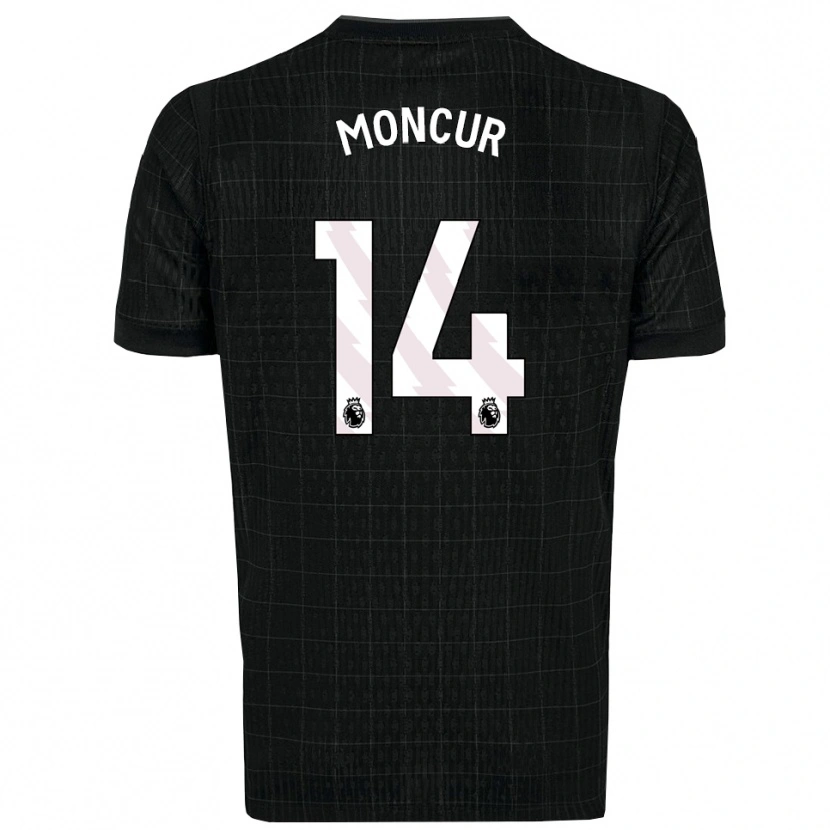 Danxen Mujer Camiseta Ronny Moncur #14 Negro Gris 2ª Equipación 2025/26 La Camisa México