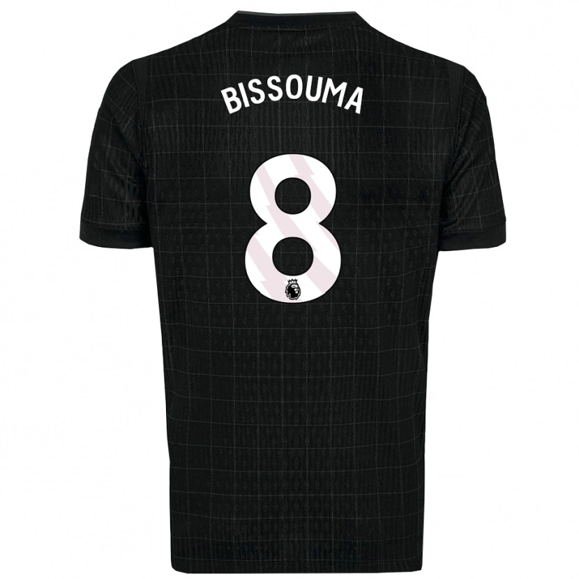 Danxen Mujer Camiseta Yves Bissouma #8 Negro Gris 2ª Equipación 2025/26 La Camisa México