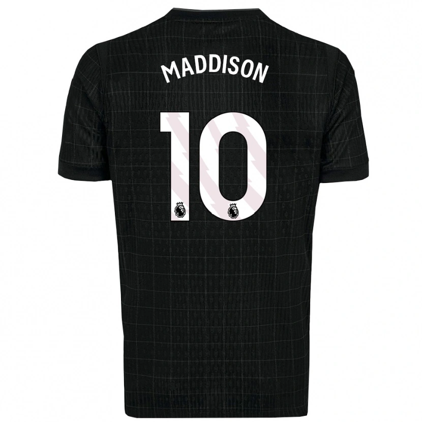 Danxen Mujer Camiseta James Maddison #10 Negro Gris 2ª Equipación 2025/26 La Camisa México