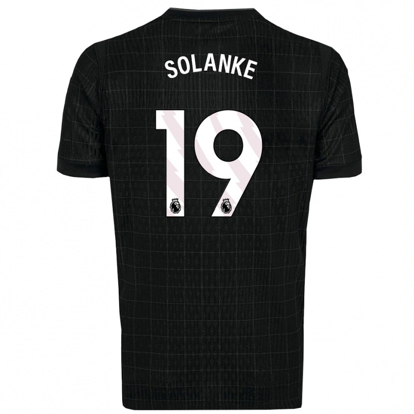 Danxen Mujer Camiseta Dominic Solanke #19 Negro Gris 2ª Equipación 2025/26 La Camisa México