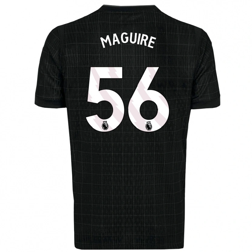 Danxen Mujer Camiseta Aaron Maguire #56 Negro Gris 2ª Equipación 2025/26 La Camisa México