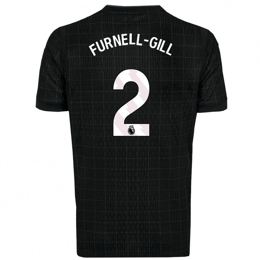 Danxen Mujer Camiseta Luca Furnell-Gill #2 Negro Gris 2ª Equipación 2025/26 La Camisa México