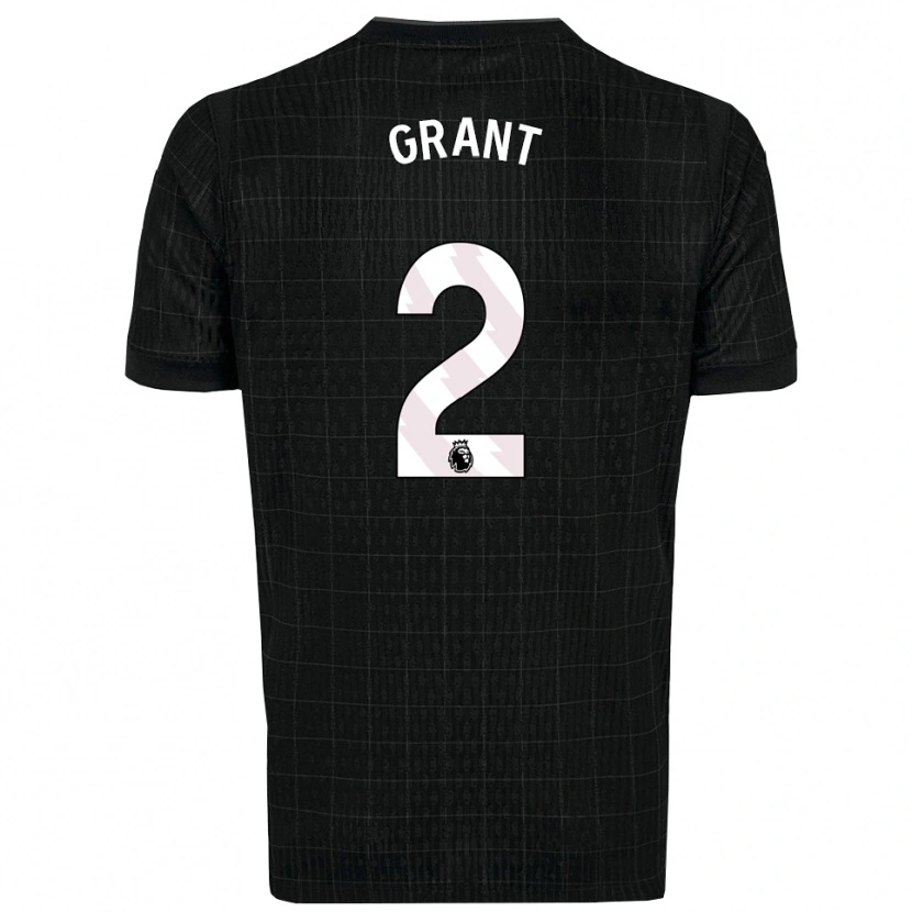 Danxen Mujer Camiseta Charlotte Grant #2 Negro Gris 2ª Equipación 2025/26 La Camisa México