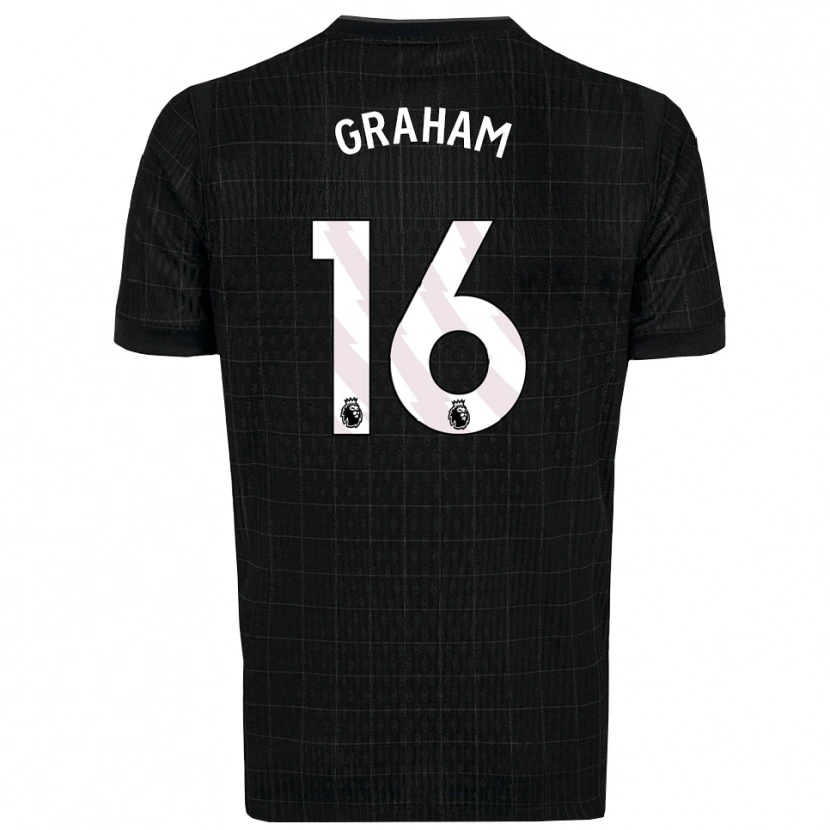 Danxen Mujer Camiseta Kit Graham #16 Negro Gris 2ª Equipación 2025/26 La Camisa México