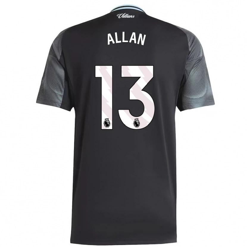 Danxen Mujer Camiseta Jack Allan #13 Negro Celeste 2ª Equipación 2025/26 La Camisa México