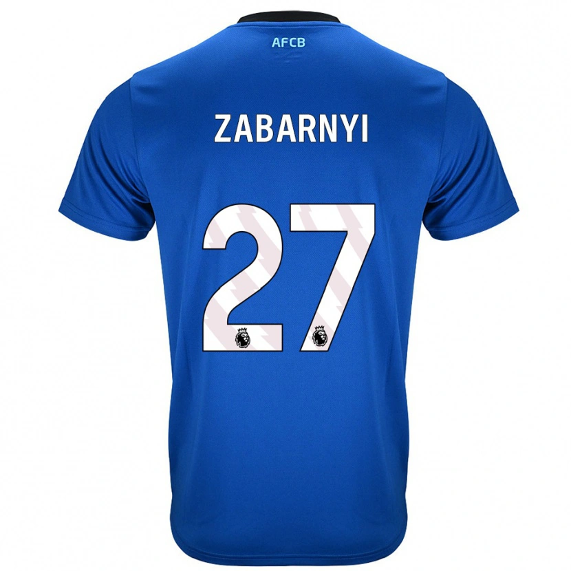 Danxen Mujer Camiseta Ilya Zabarnyi #27 Azul Negro 2ª Equipación 2025/26 La Camisa México