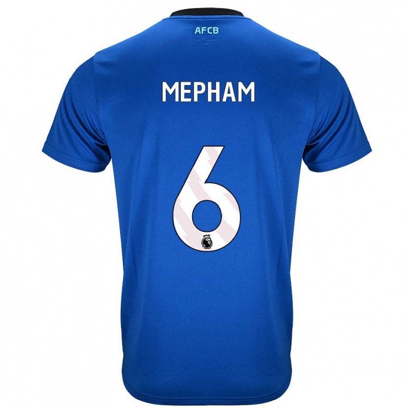 Danxen Mujer Camiseta Chris Mepham #6 Azul Negro 2ª Equipación 2025/26 La Camisa México