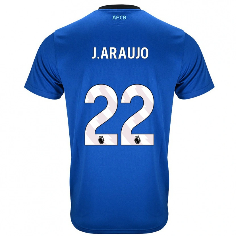 Danxen Mujer Camiseta Julián Araujo #22 Azul Negro 2ª Equipación 2025/26 La Camisa México