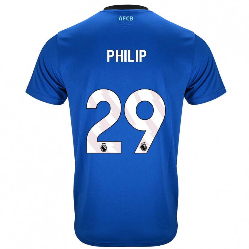 Danxen Mujer Camiseta Philip Billing #29 Azul Negro 2ª Equipación 2025/26 La Camisa México