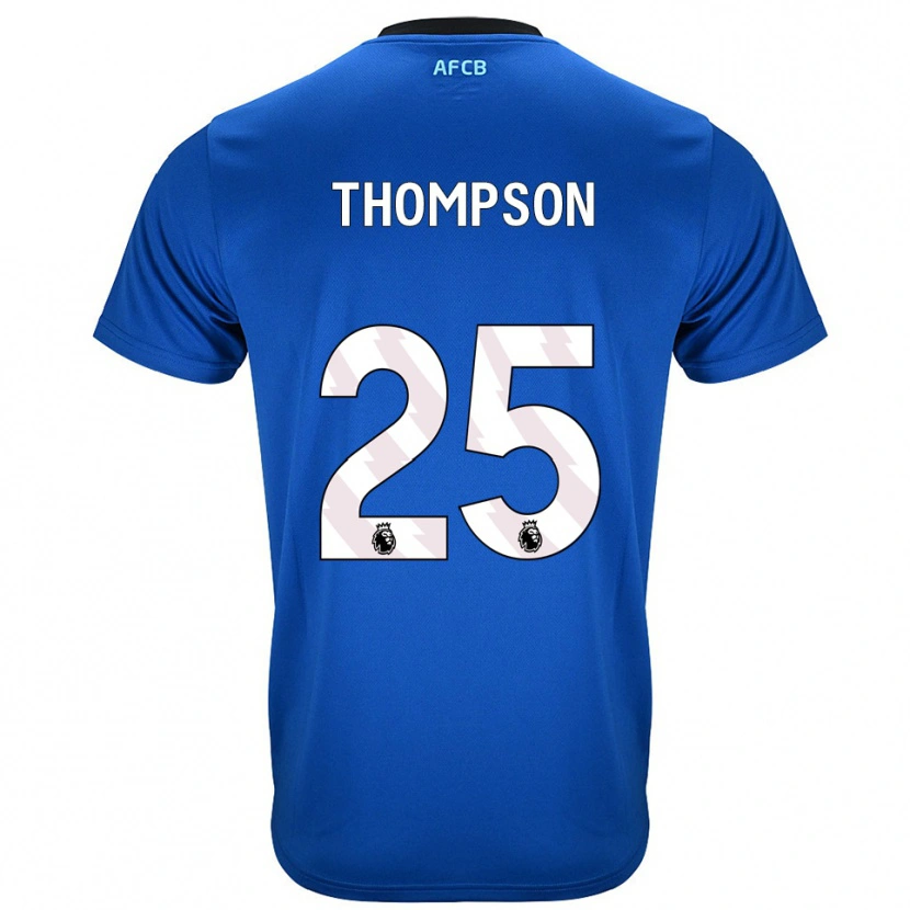 Danxen Mujer Camiseta Kenni Thompson #25 Azul Negro 2ª Equipación 2025/26 La Camisa México