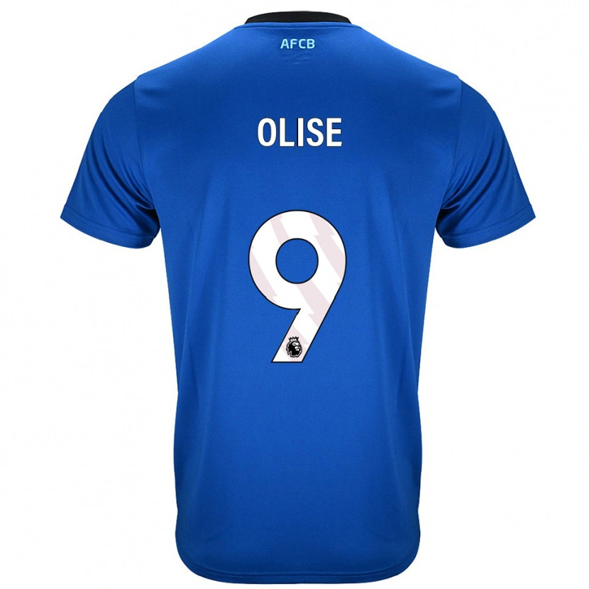 Danxen Mujer Camiseta Josh Hamilton-Olise #9 Azul Negro 2ª Equipación 2025/26 La Camisa México