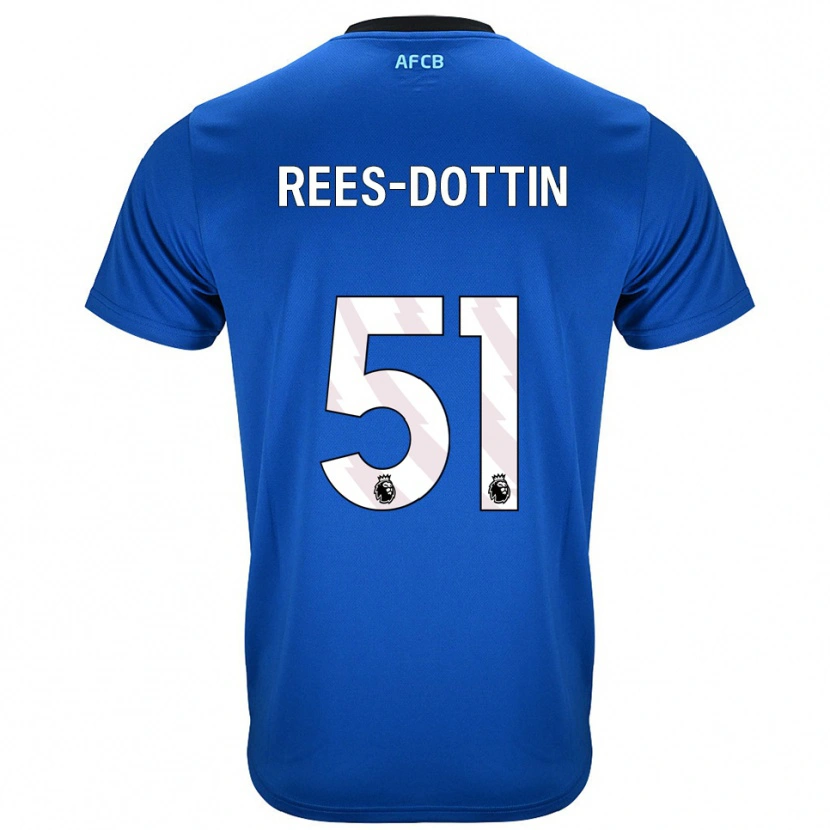 Danxen Mujer Camiseta Remy Rees-Dottin #51 Azul Negro 2ª Equipación 2025/26 La Camisa México