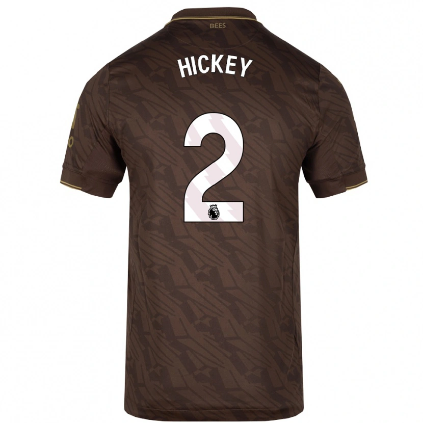 Danxen Mujer Camiseta Aaron Hickey #2 Marrón Oro 2ª Equipación 2025/26 La Camisa México