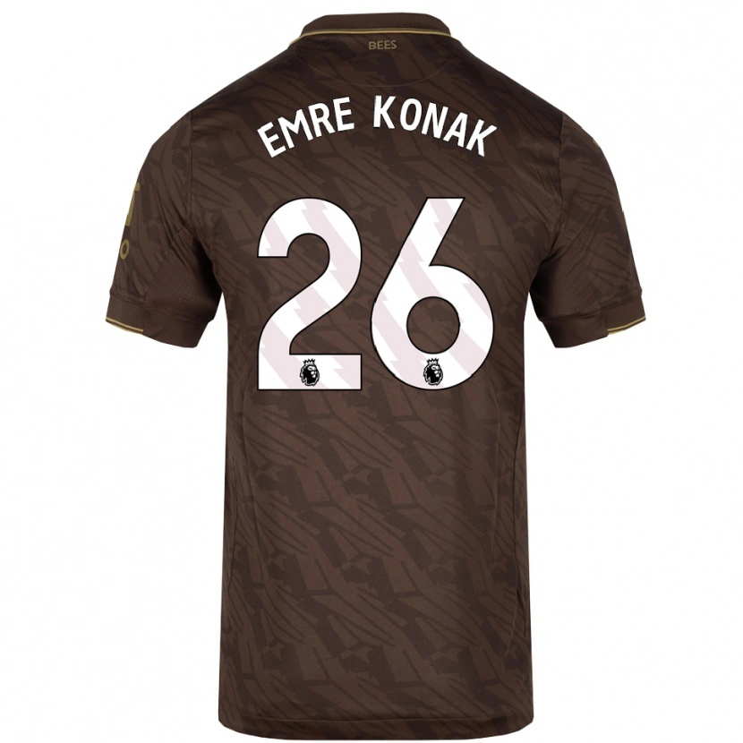Danxen Mujer Camiseta Yunus Emre Konak #26 Marrón Oro 2ª Equipación 2025/26 La Camisa México