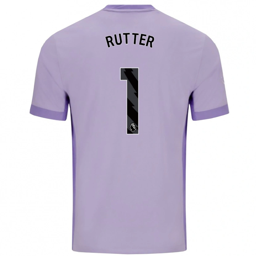 Danxen Mujer Camiseta William Rutter #1 Morado Taro Blanco 2ª Equipación 2025/26 La Camisa México