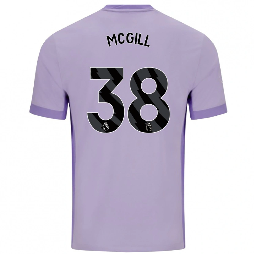 Danxen Mujer Camiseta Tom Mcgill #38 Morado Taro Blanco 2ª Equipación 2025/26 La Camisa México