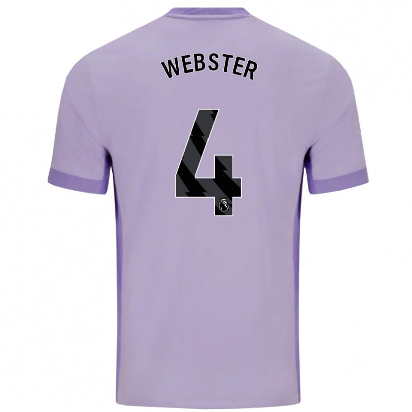 Danxen Mujer Camiseta Adam Webster #4 Morado Taro Blanco 2ª Equipación 2025/26 La Camisa México