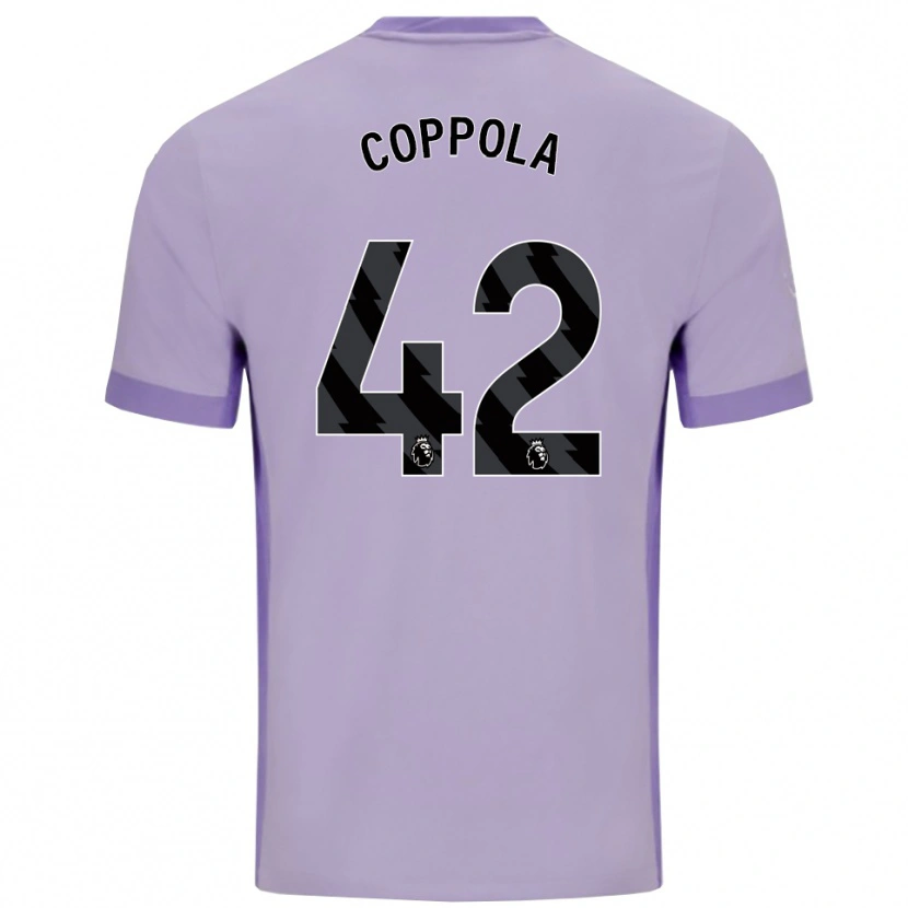 Danxen Mujer Camiseta Diego Coppola #42 Morado Taro Blanco 2ª Equipación 2025/26 La Camisa México