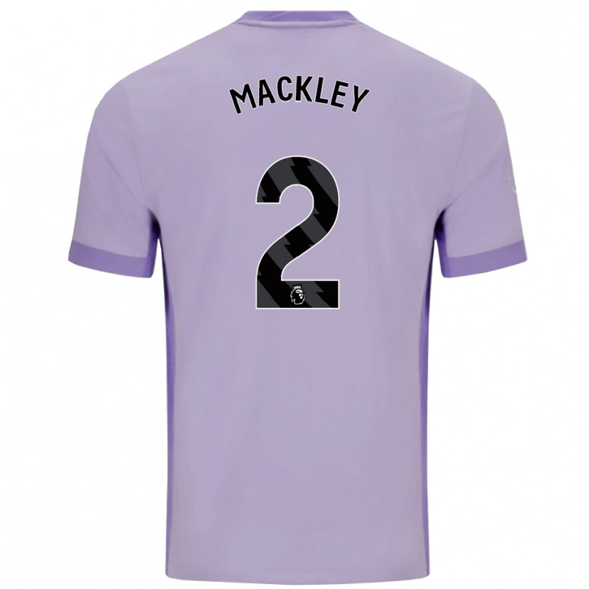 Danxen Mujer Camiseta Callum Mackley #2 Morado Taro Blanco 2ª Equipación 2025/26 La Camisa México