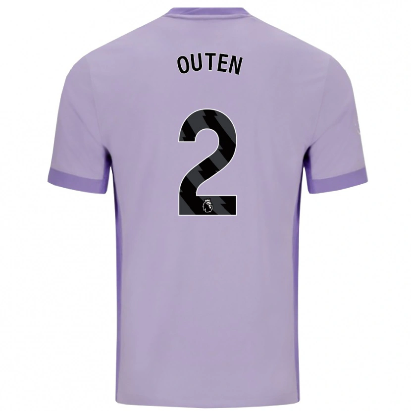 Danxen Mujer Camiseta Theo Outen #2 Morado Taro Blanco 2ª Equipación 2025/26 La Camisa México