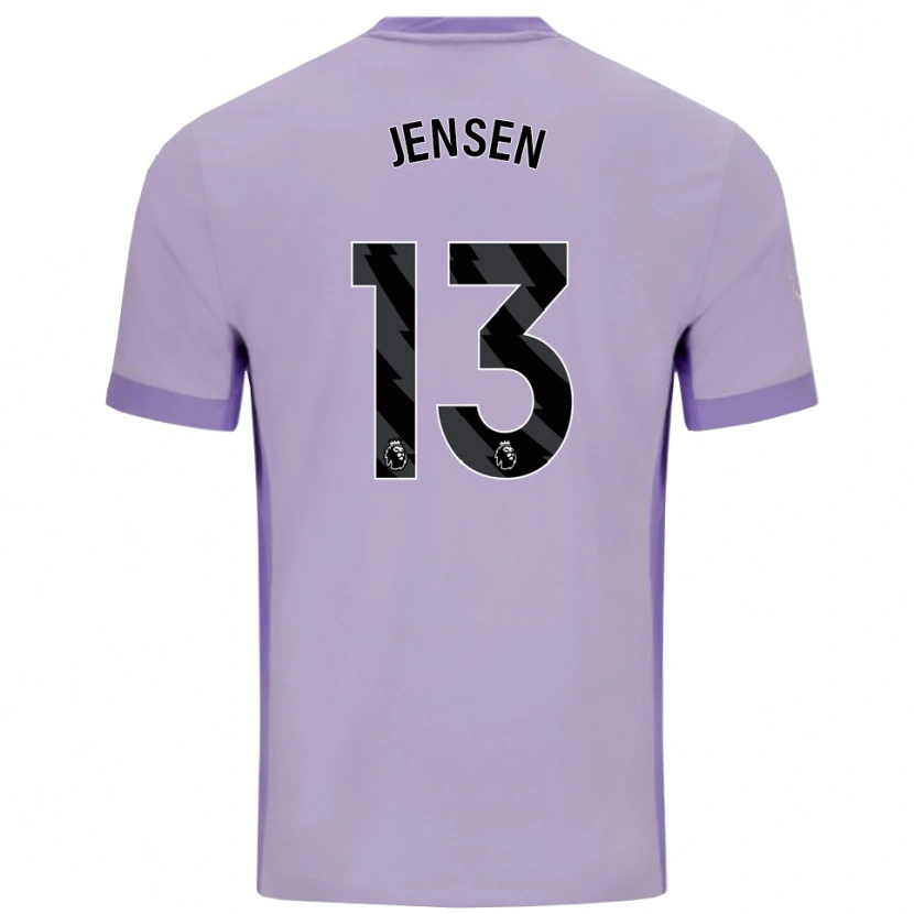 Danxen Mujer Camiseta Sebastian Jensen #13 Morado Taro Blanco 2ª Equipación 2025/26 La Camisa México